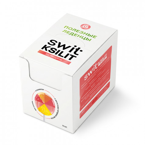 Леденцы на палочке Swit by Revyline Ksilit Mix с витамином С, 32 шт.